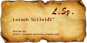 Loisch Szilvió névjegykártya