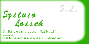 szilvio loisch business card
